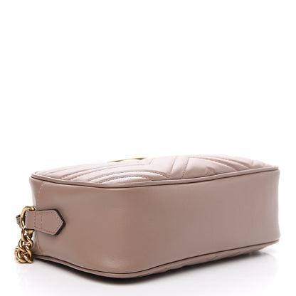 Gucci Calfskin Matelasse Small GG Marmont Chain Shoulder Bag Porcelain Rose 3 of 10