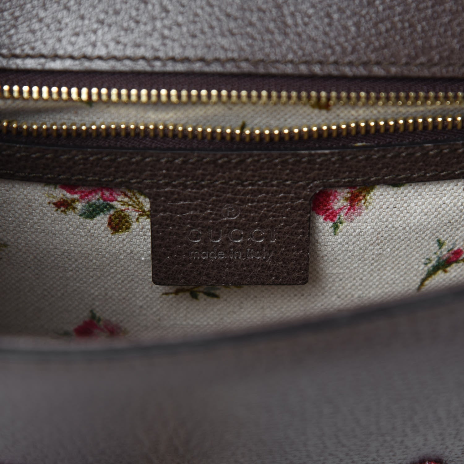 Gucci Calfskin Embroidered Sylvie Belt Bag Brown 8 of 10