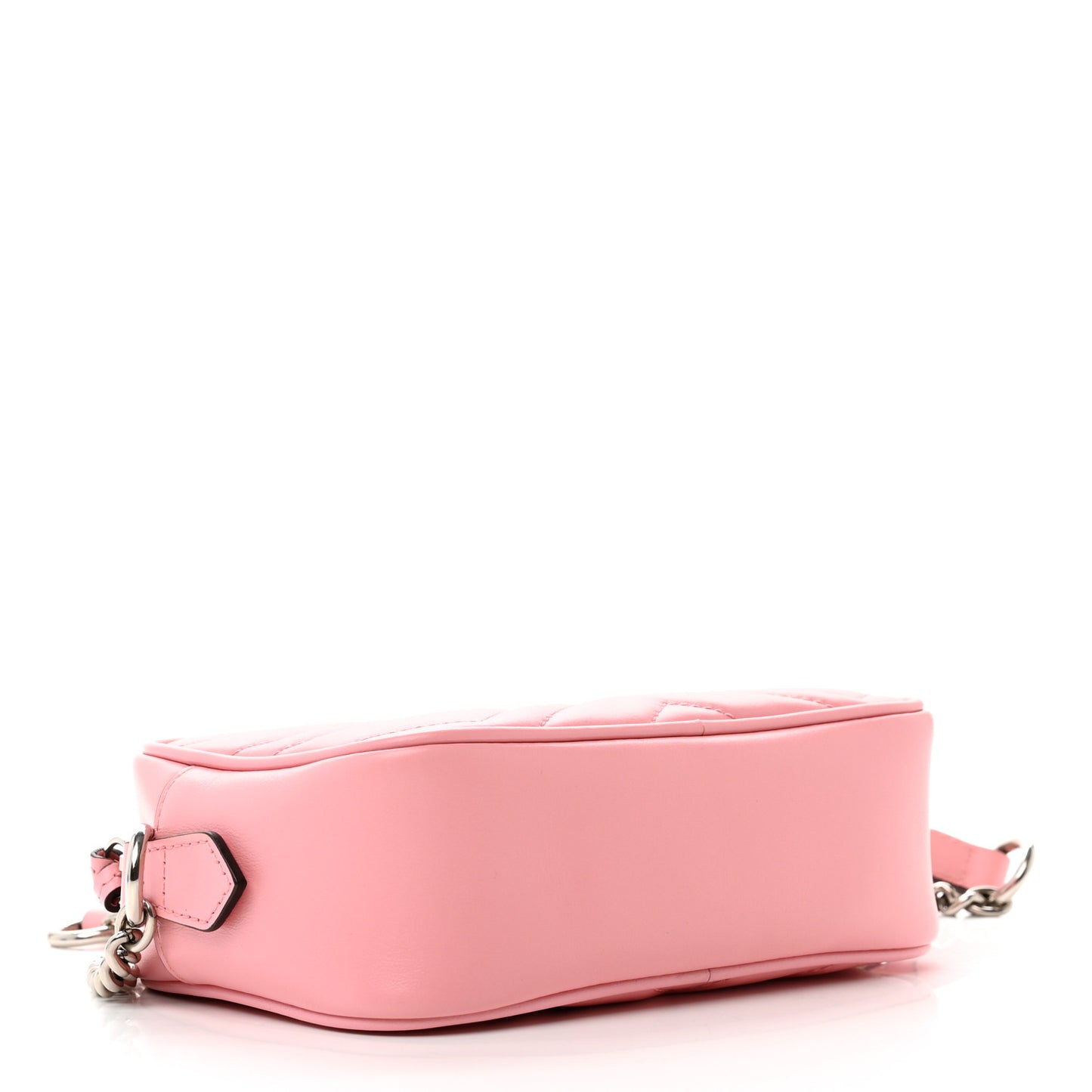 Calfskin Matelasse Mini GG Marmont Chain Shoulder Bag Wild Rose