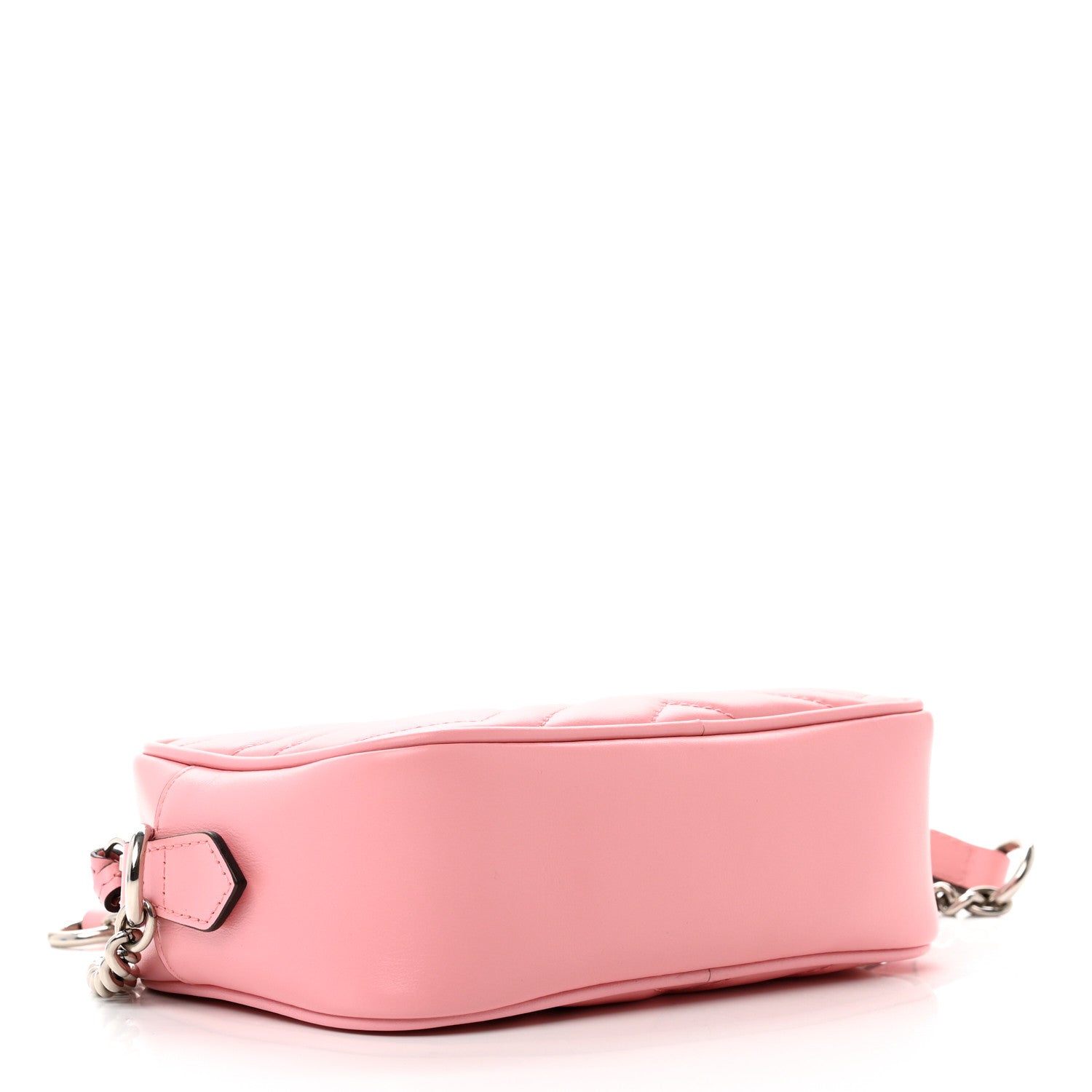 Gucci Calfskin Matelasse Mini GG Marmont Chain Shoulder Bag Wild Rose 4 of 9