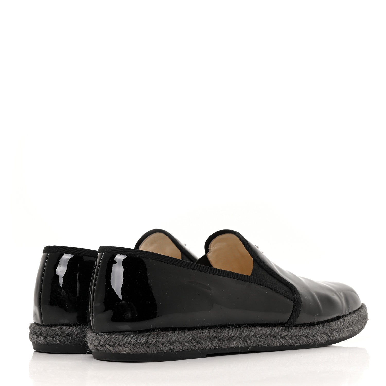 Chanel Patent Calfskin CC Mocassin Loafer Espadrilles 42 Black 4 of 7
