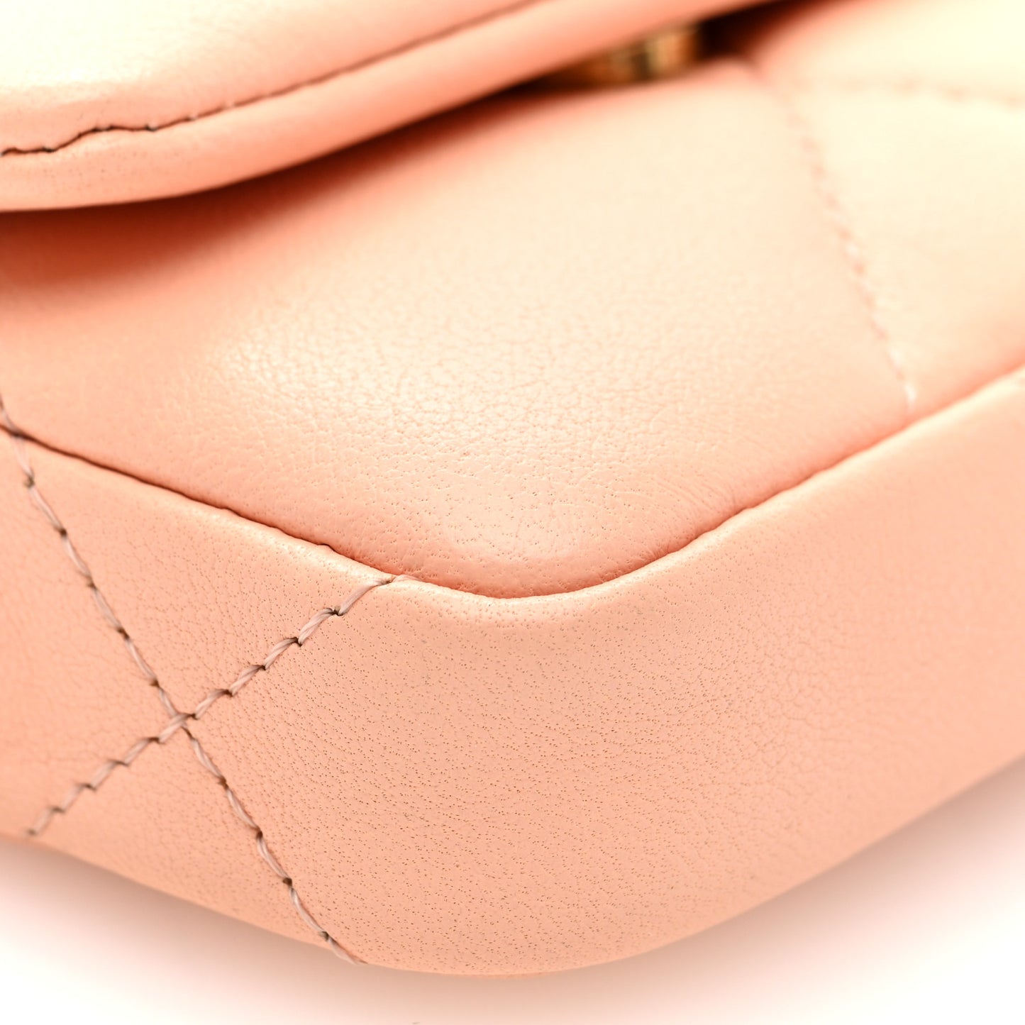 Lambskin Quilted Chanel 19 Flap Belt Bag Light Orange