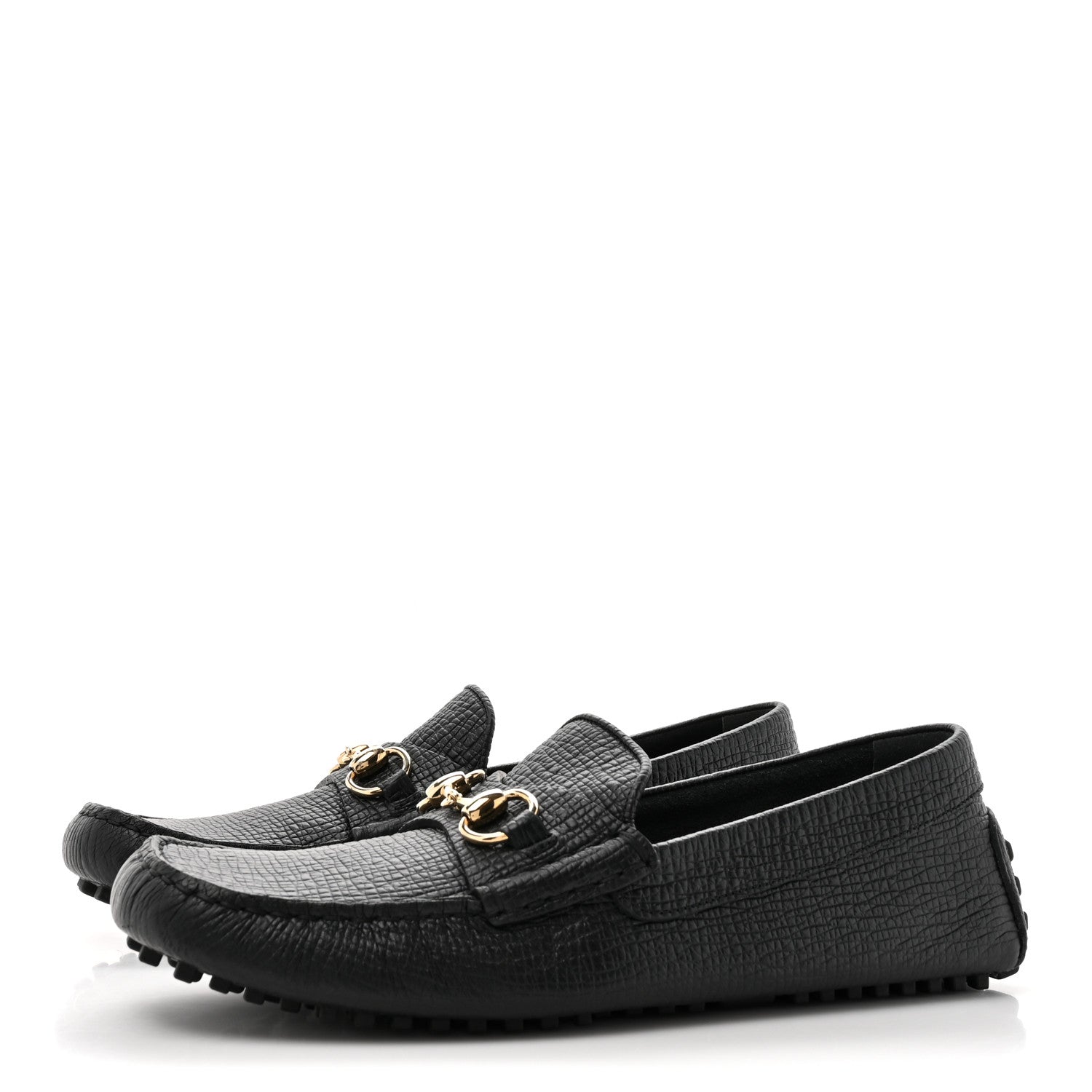 Gucci Calfskin Mens Horsebit Alcapulco Moccasins 8 Black 3 of 10