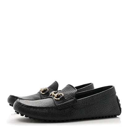 Gucci Calfskin Mens Horsebit Alcapulco Moccasins 8 Black 3 of 10