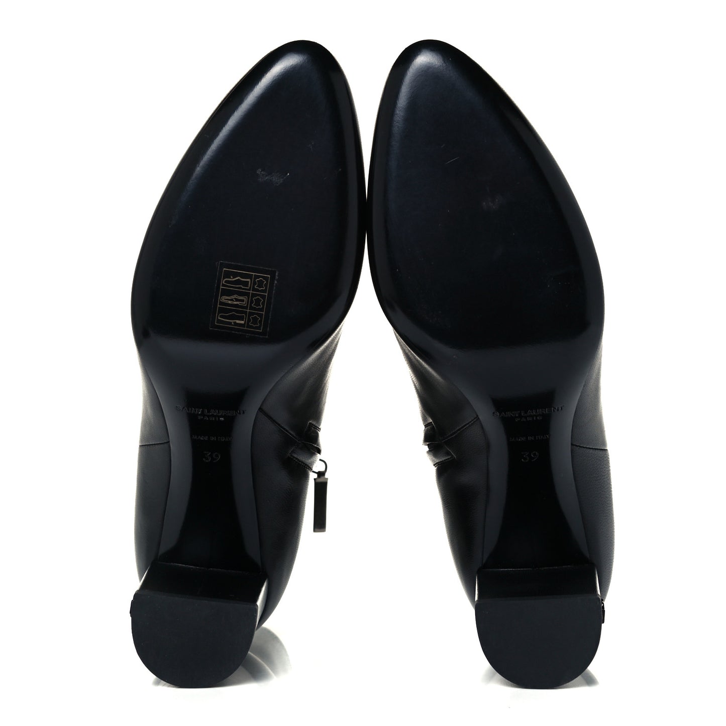 Nappa Vendome Loulou Ankle Zip Boot 39 Black