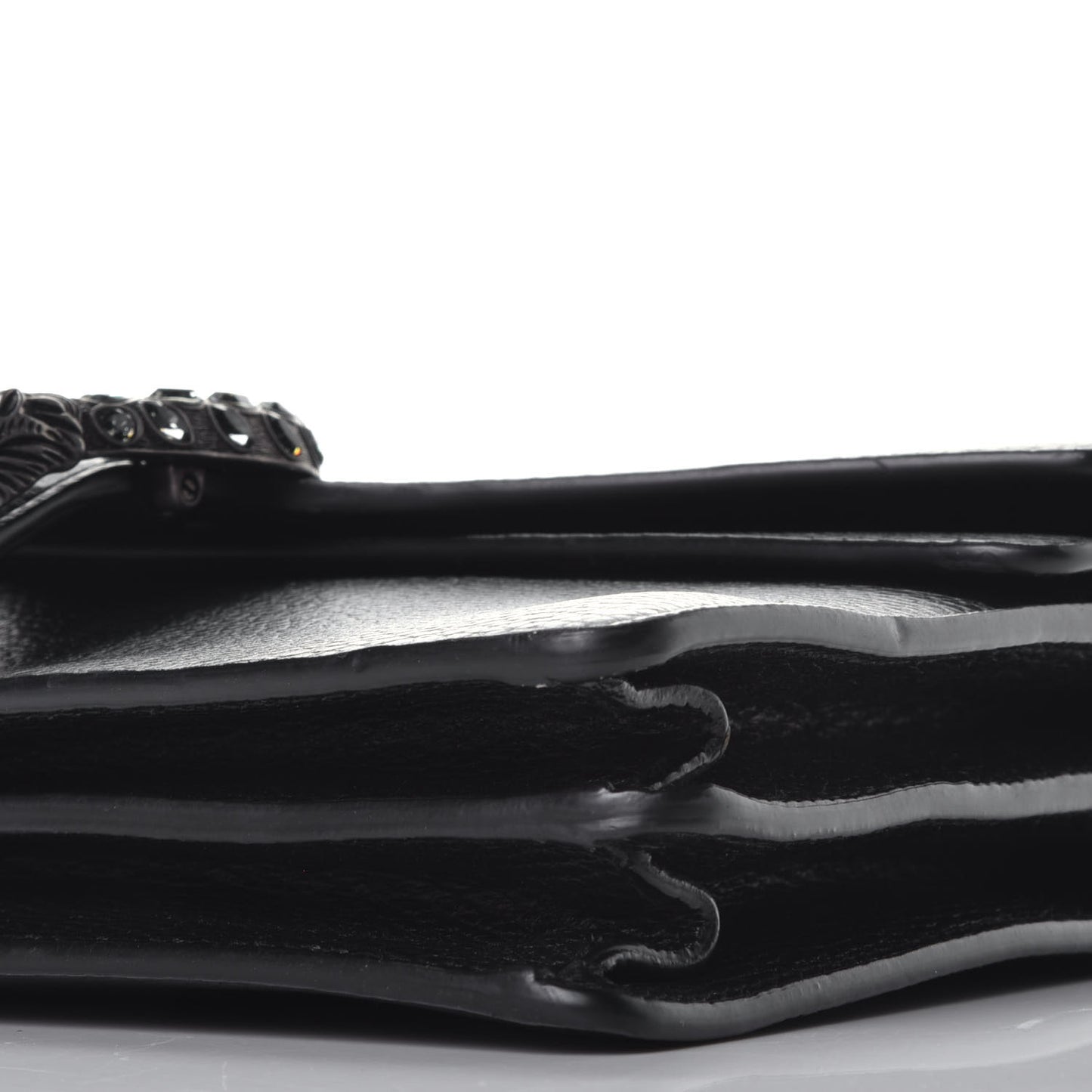 Pebbled Calfskin Small Dionysus Shoulder Bag Black