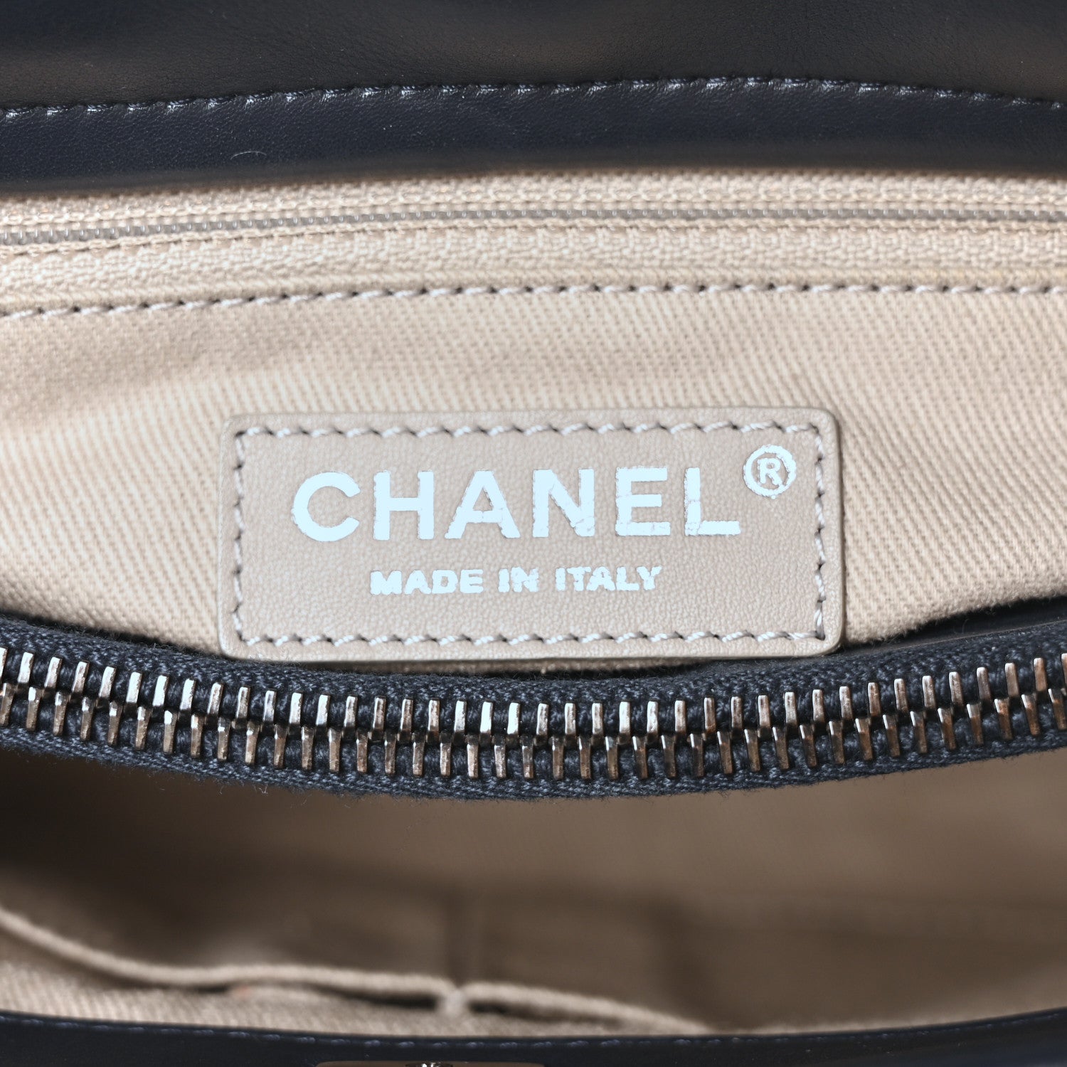 Chanel Calfskin Tweed Quilted Small Tote Navy Multicolor 6 of 10
