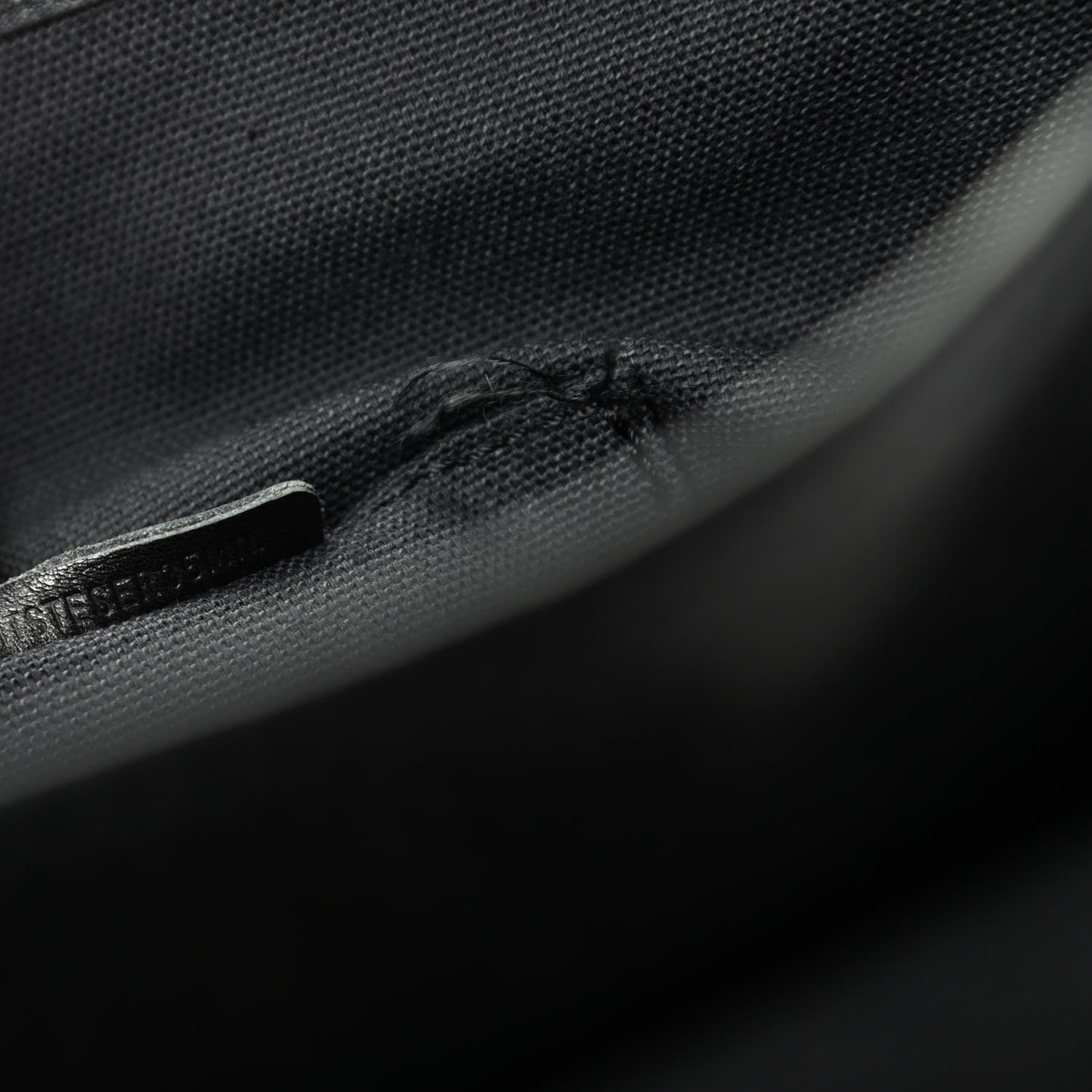 Grainy Calfskin Messenger Bag Black