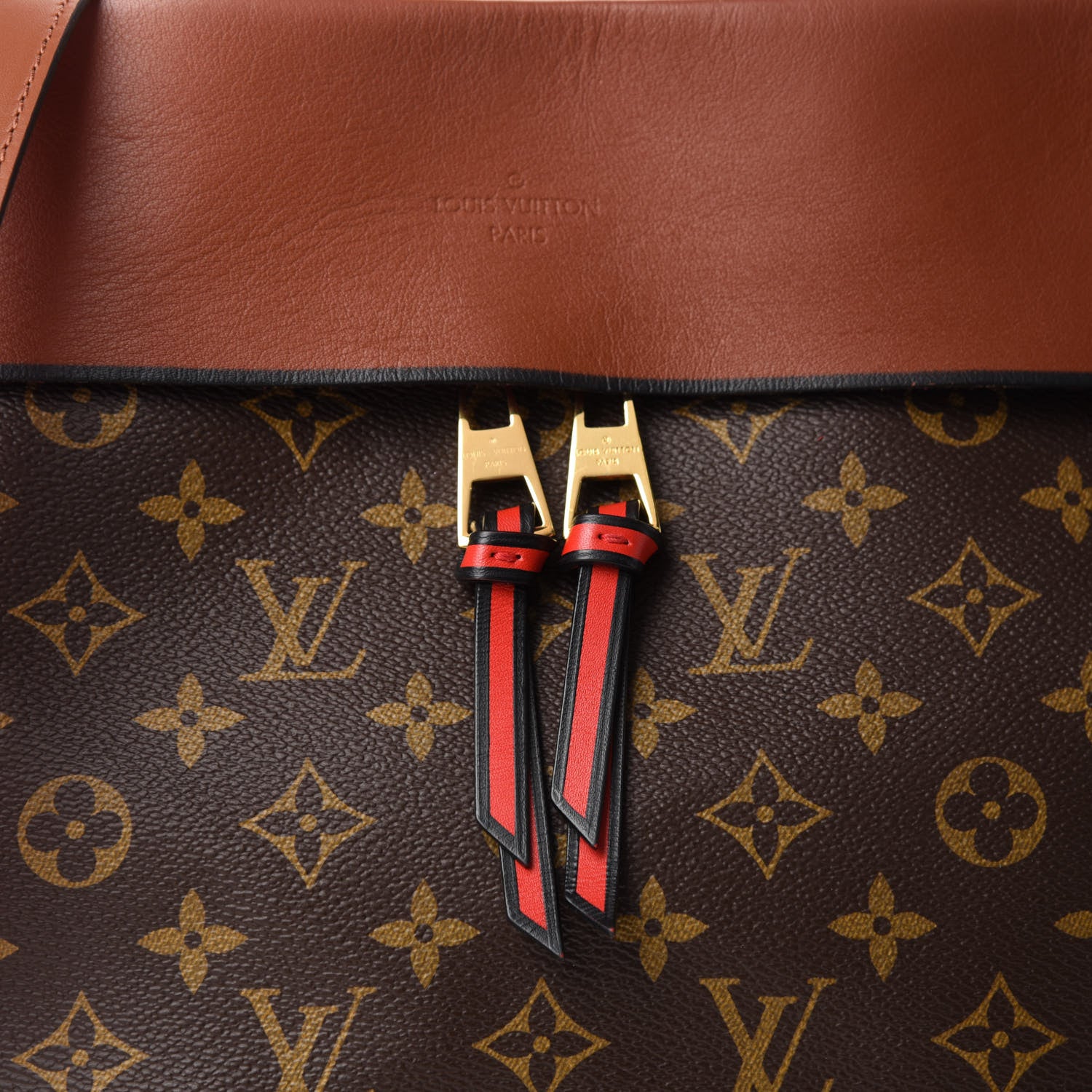 Louis Vuitton Monogram Tuileries Besace Caramel Rouge 10 of 10