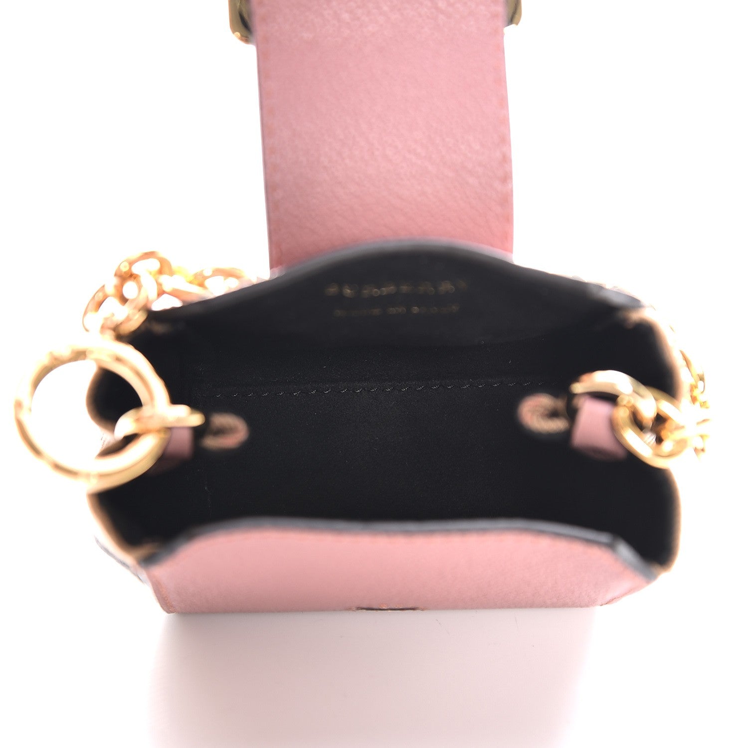Burberry House Check Soft Grain Calfskin Mini Buckle Tote Charm Dusty Pink 5 of 7