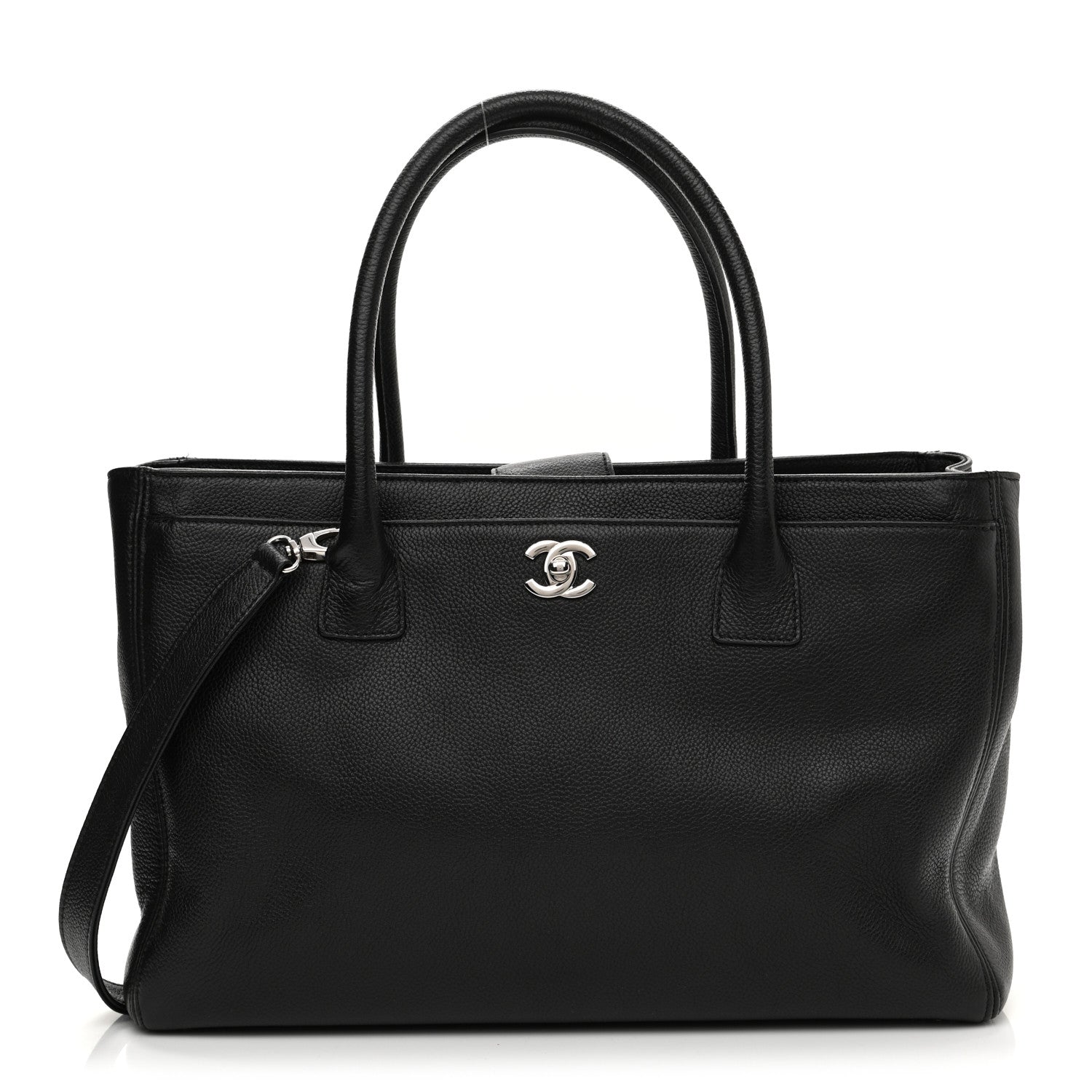 Chanel Calfskin Cerf Executive Shopper Tote Black 1 of 13
