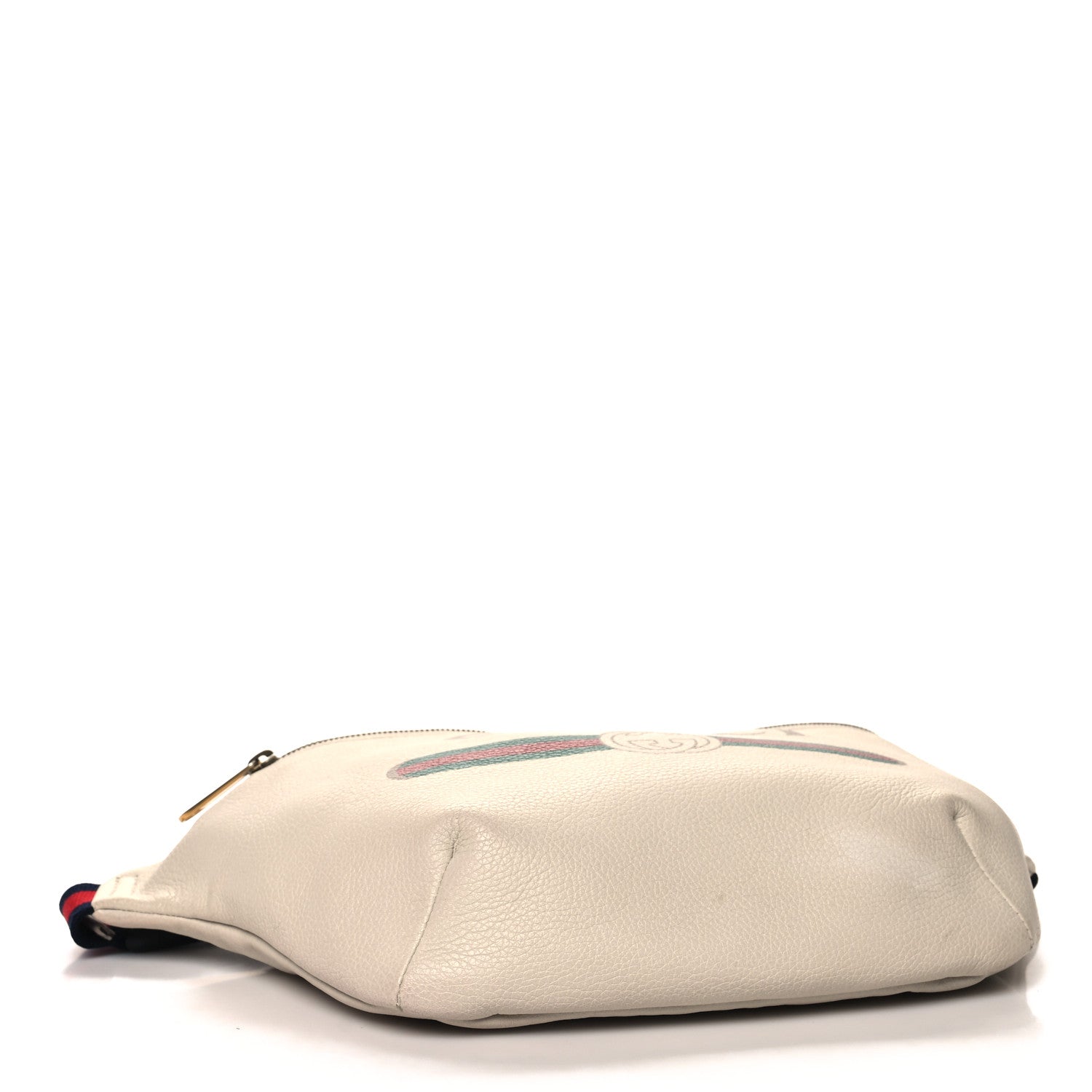 Gucci Grained Calfskin Logo Belt Bag White 4 of 12