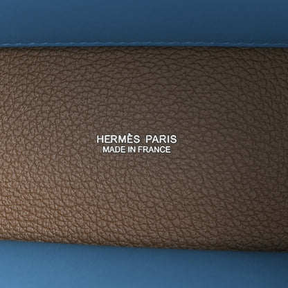 Hermes Evercolor Verso Kelly Danse II Belt Beige De Weimar Bleu du Nord 6 of 9