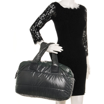 Chanel Nylon Coco Cocoon Medium Reversible Tote Grey 2 of 7