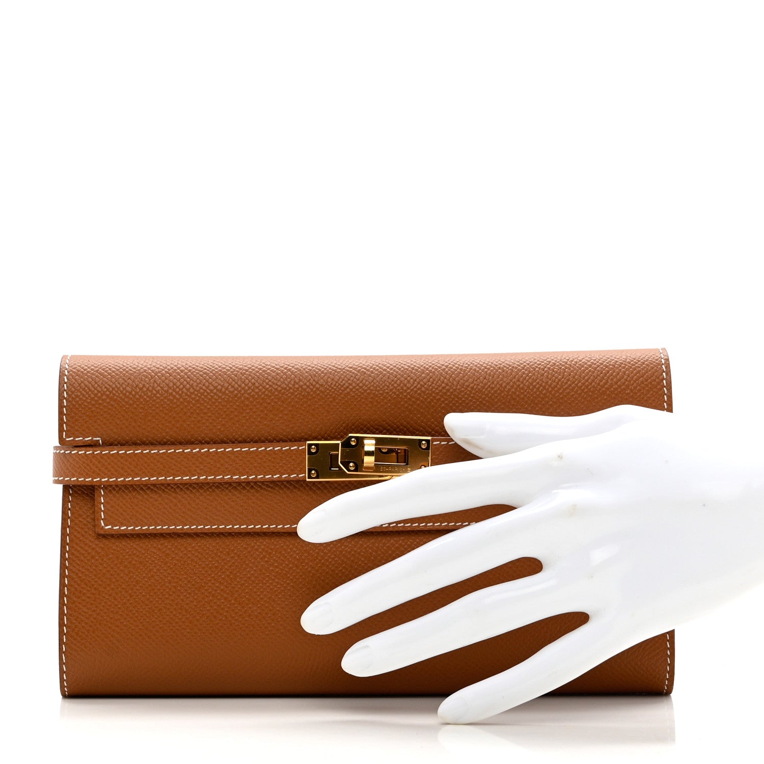 Hermes Epsom Kelly Longue Wallet Gold 2 of 8