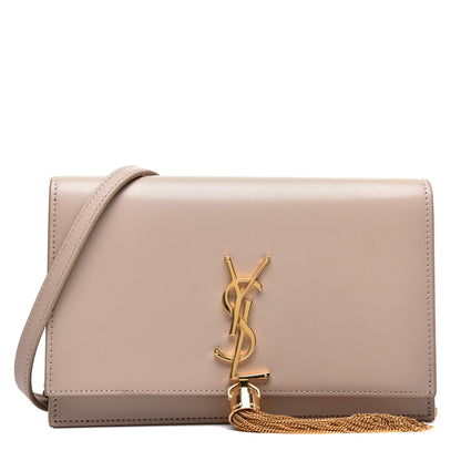 Saint Laurent Smooth Calfskin Classic Monogram Kate Tassel Chain Wallet Nude Powder 1 of 10