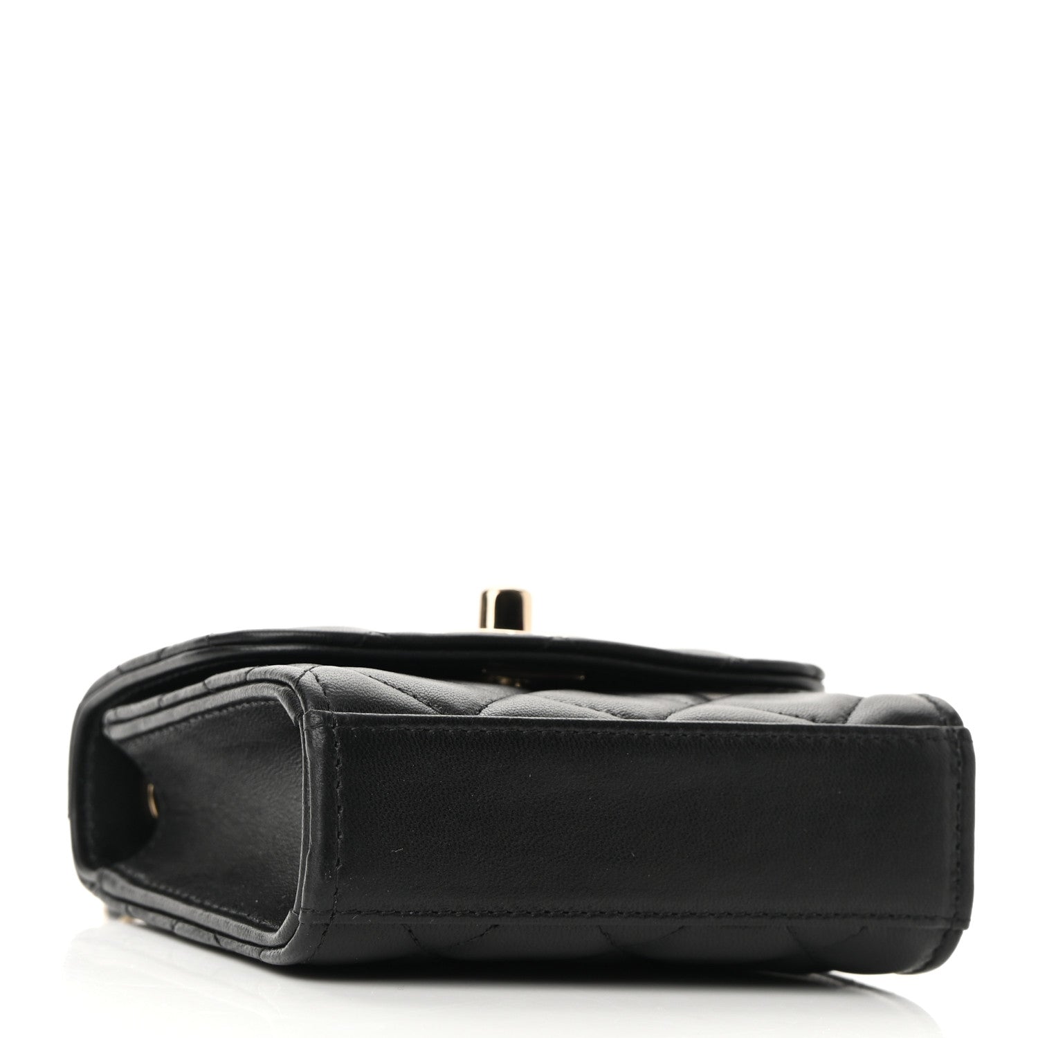 Chanel Lambskin Quilted Mini Trendy CC Clutch With Chain Black 4 of 11