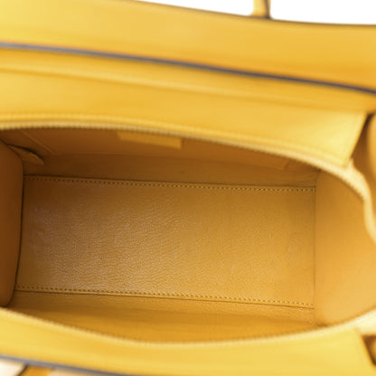 Celine Palmelato Calfskin Nano Luggage Sunflower 5 of 9