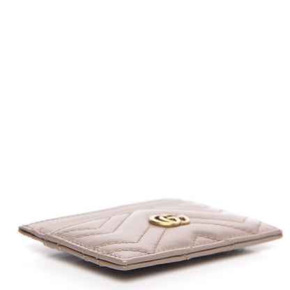 Gucci Calfskin Matelasse GG Marmont Card Holder Porcelain Rose 4 of 7