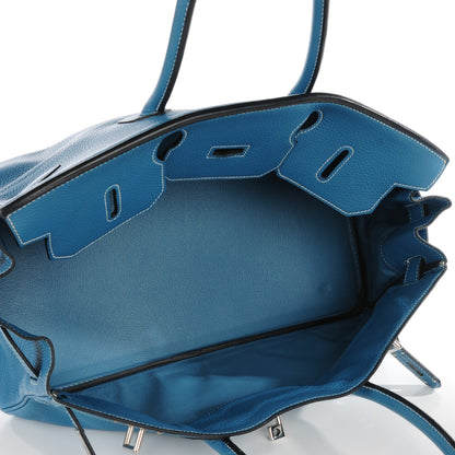 Hermes Taurillon Clemence JPG Birkin 42 Blue Jean 14 of 20