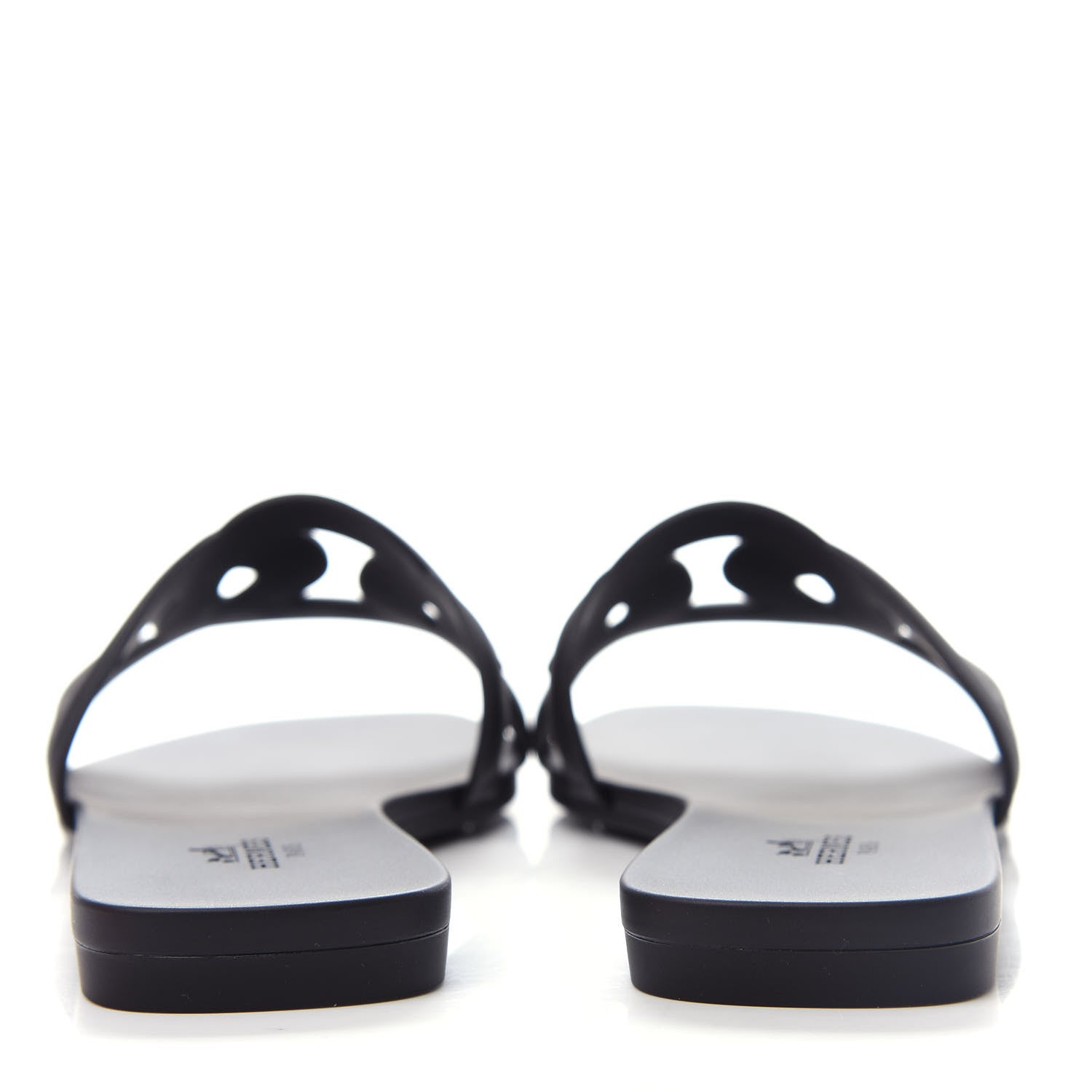 Hermes Rubber Aloha Sandals 36 Black 7 of 11