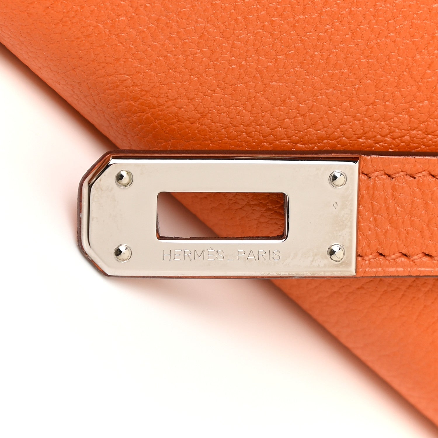 Hermes Chevre Mysore Kelly Longue Wallet Orange 12 of 16