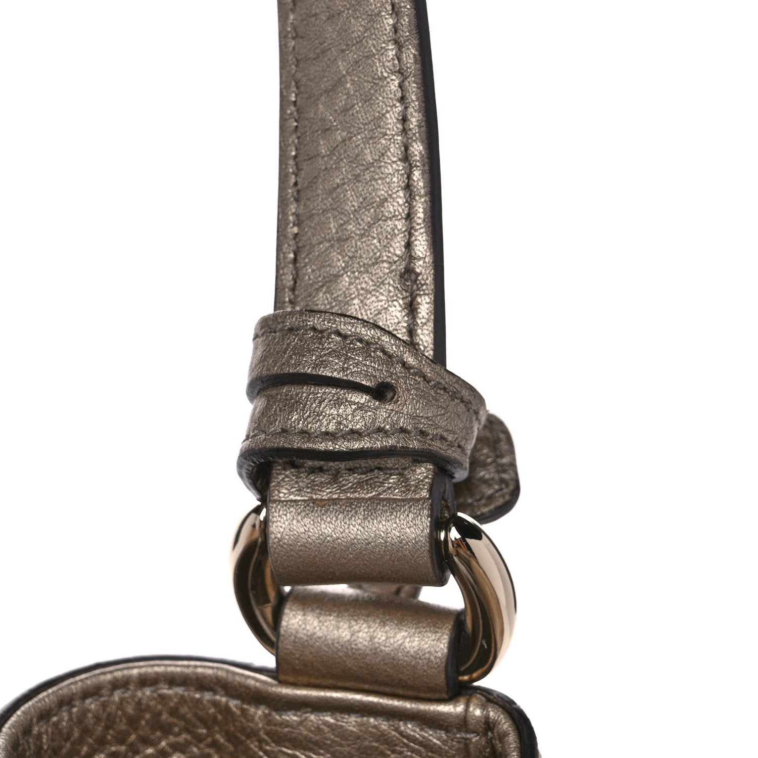 Gucci Metallic Pebbled Calfskin Medium Soho Shoulder Bag Golden Beige 12 of 13