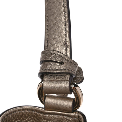 Gucci Metallic Pebbled Calfskin Medium Soho Shoulder Bag Golden Beige 12 of 13