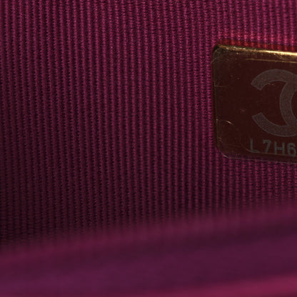 Chanel Patent Quilted Chain Around Heart Wallet On Chain WOC Fuchsia 8 of 11