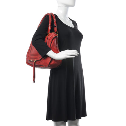 Chloe Calfskin Medium Marcie Satchel Red 2 of 7