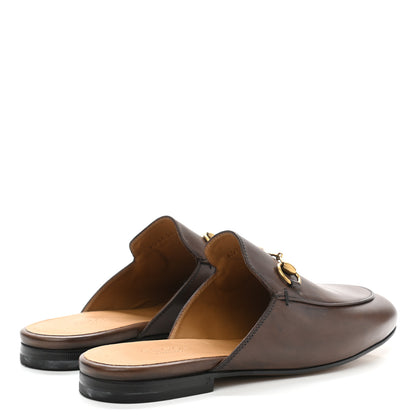 Gucci Calfskin Womens Princetown Slippers 37.5 Brown 4 of 10