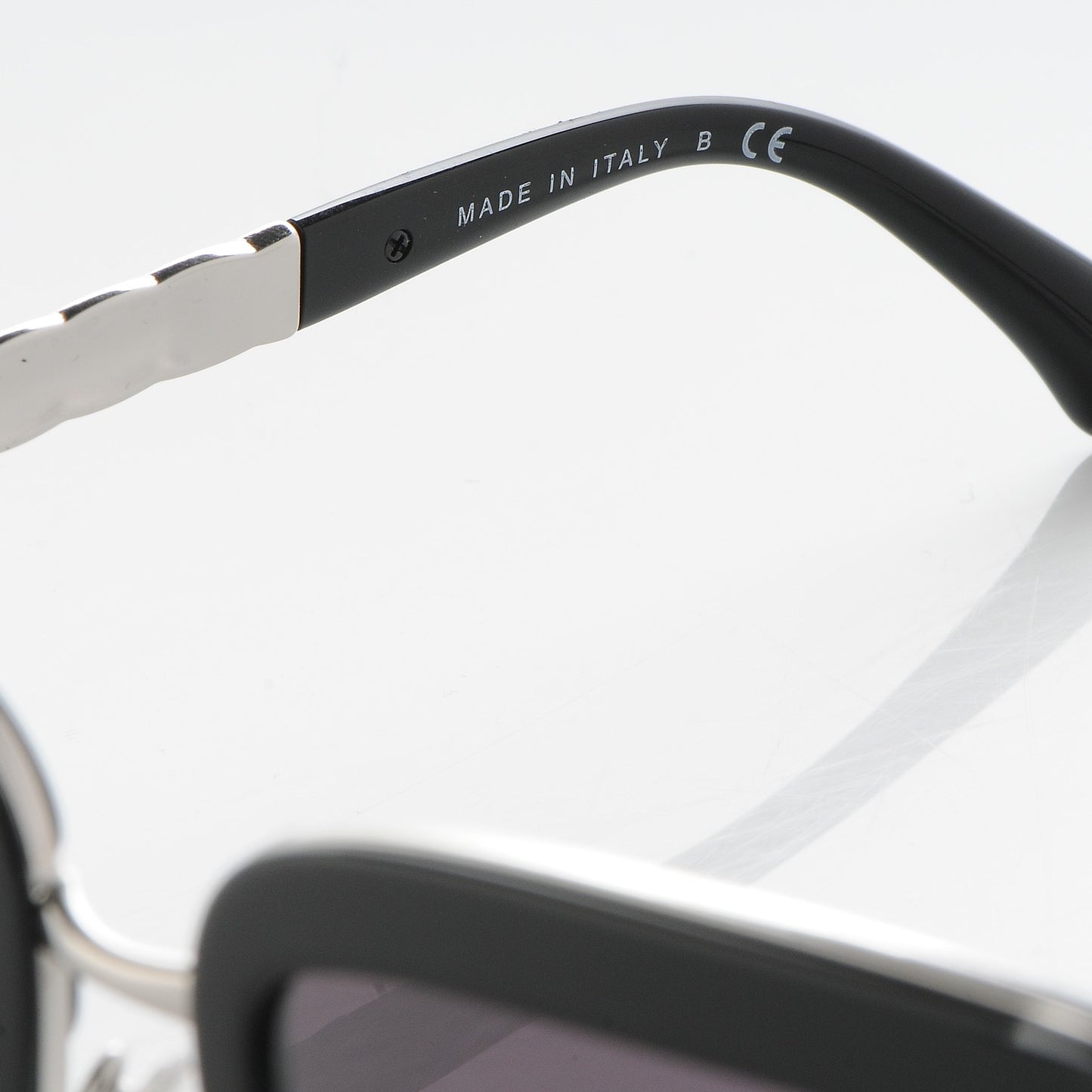 Metal Square Spring Sunglasses 5369 Black Silver