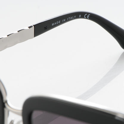 Chanel Metal Square Spring Sunglasses 5369 Black Silver 7 of 10