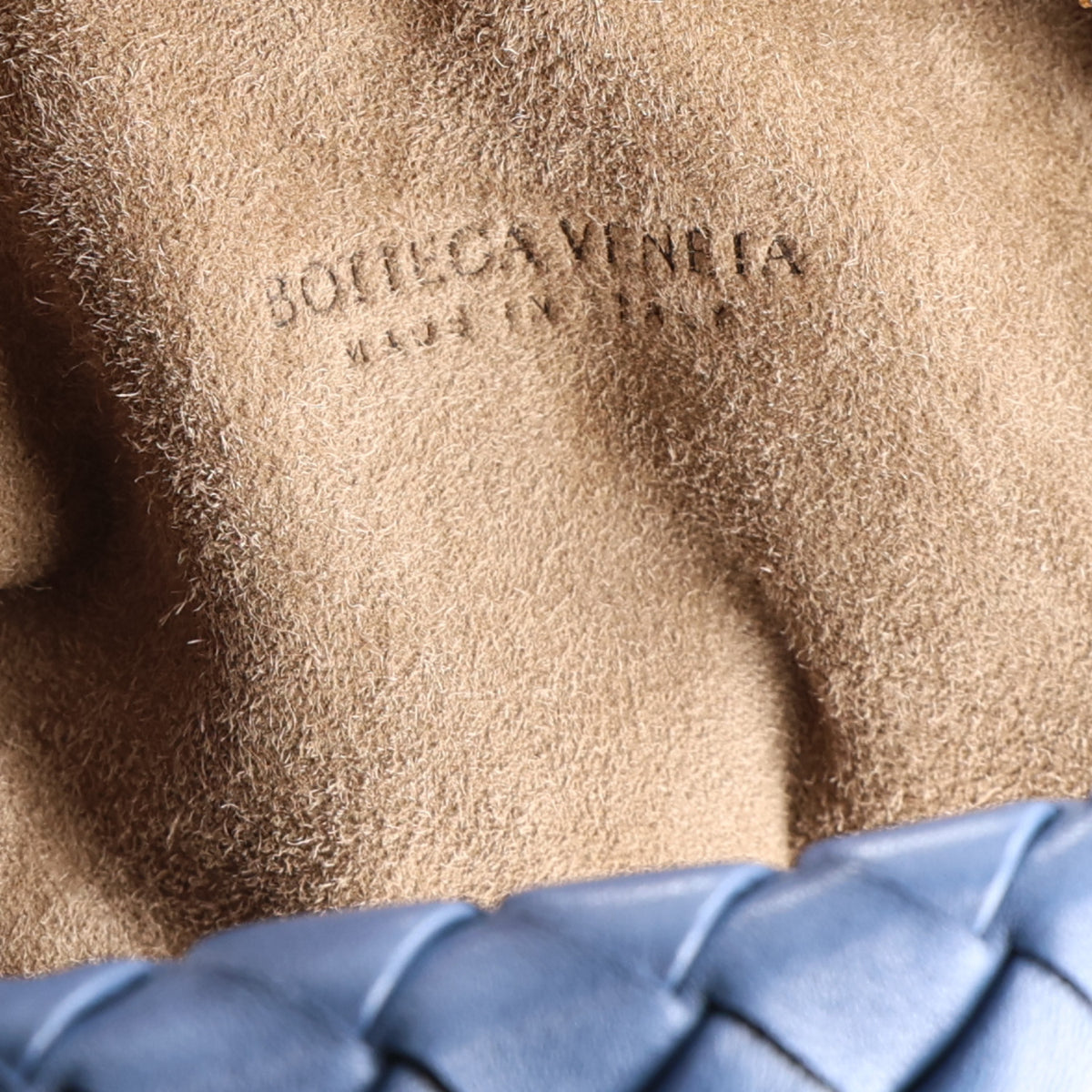 Bottega Veneta Supple Nappa Intrecciato Padded Small Veneta Hobo Blue Venezia 6 of 10