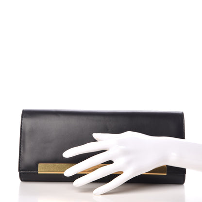 Saint Laurent Calfskin Lutetia Flap Clutch Black 2 of 13