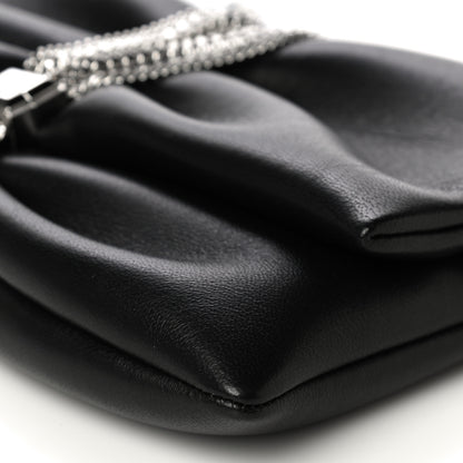 Jimmy Choo Lambskin Daisy Foldover Clutch Black 9 of 9