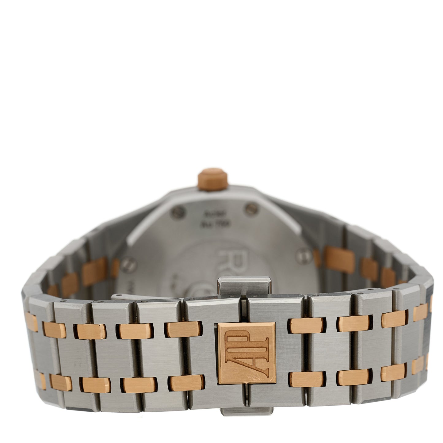 Stainless Steel 18K Rose Gold Diamond 33mm Royal Oak Quartz Watch White 67651SR.ZZ.1261SR.01