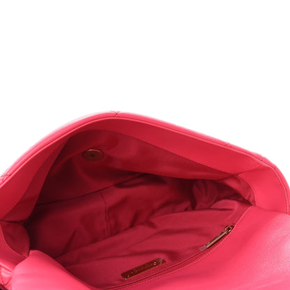 Chanel Goatskin Quilted Large Chanel 19 Flap Dark Pink 5 of 10