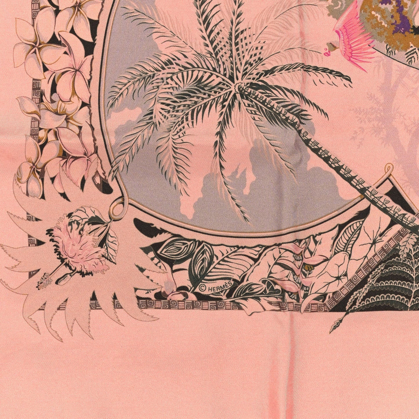 Silk Aloha Scarf 70 Rose Pale