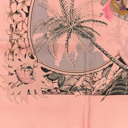 Hermes Silk Aloha Scarf 70 Rose Pale 4 of 5