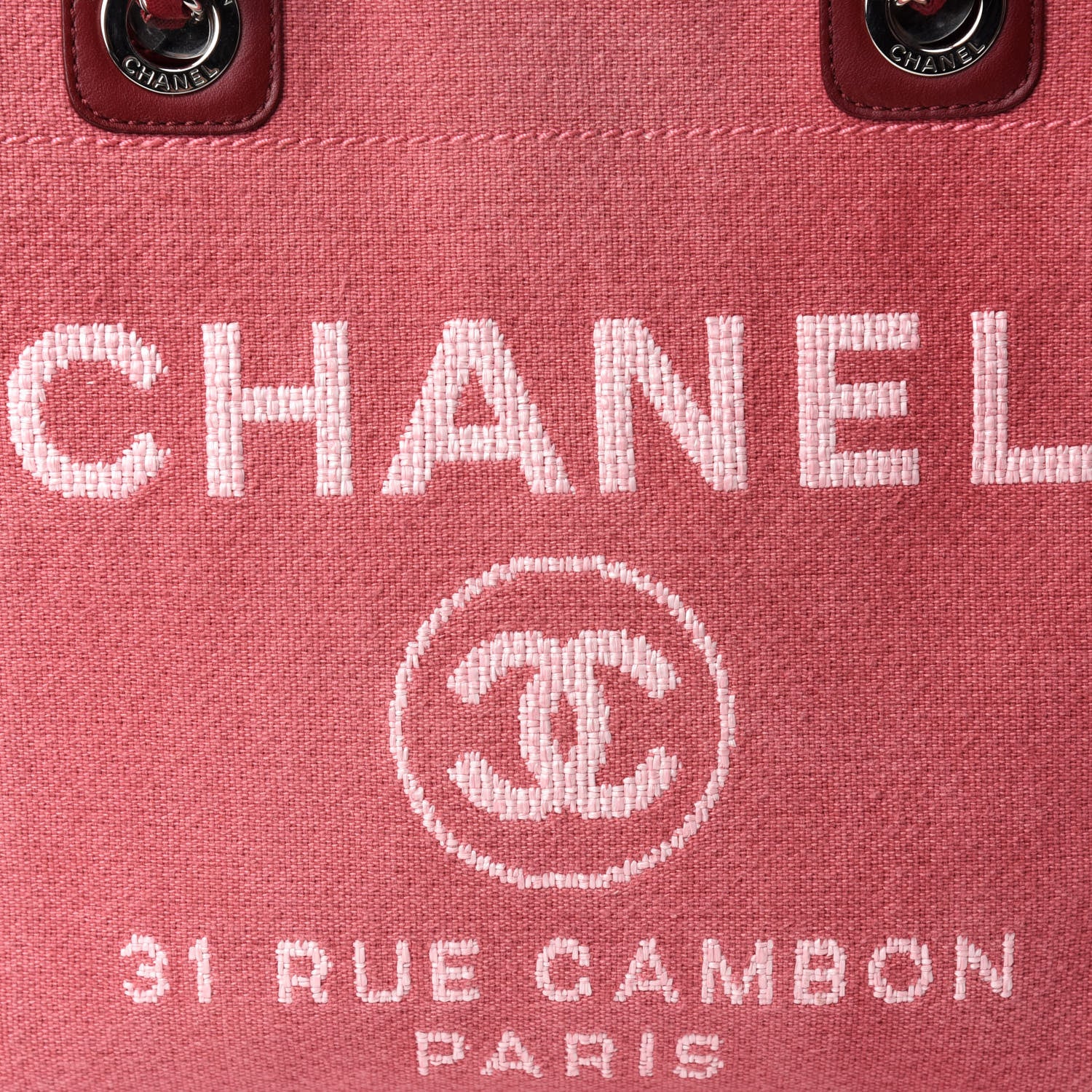 Chanel Canvas Mini Deauville Tote Red 10 of 10