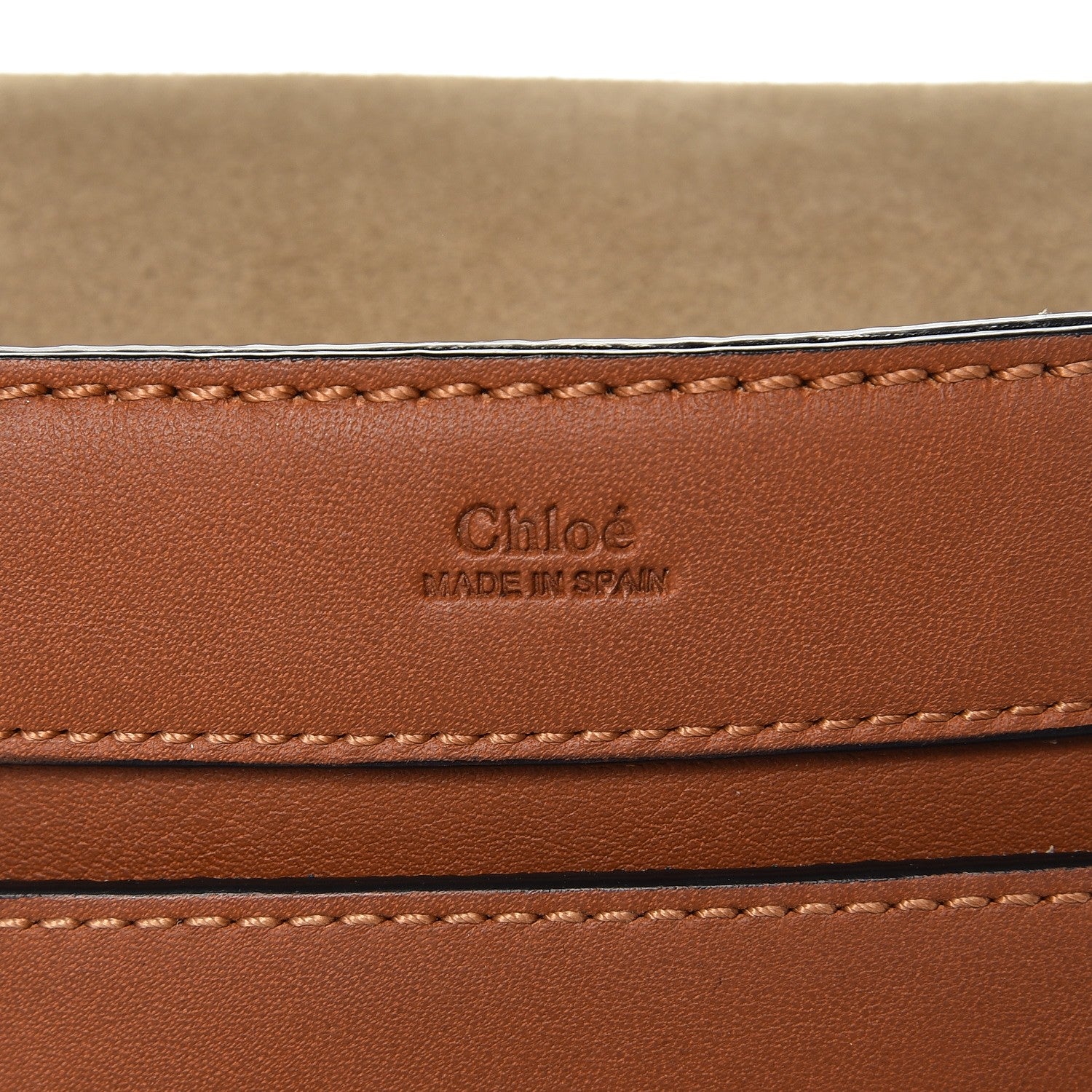 Chloe Calfskin Studded Mini Marcie Round Crossbody Bag Caramel 6 of 8