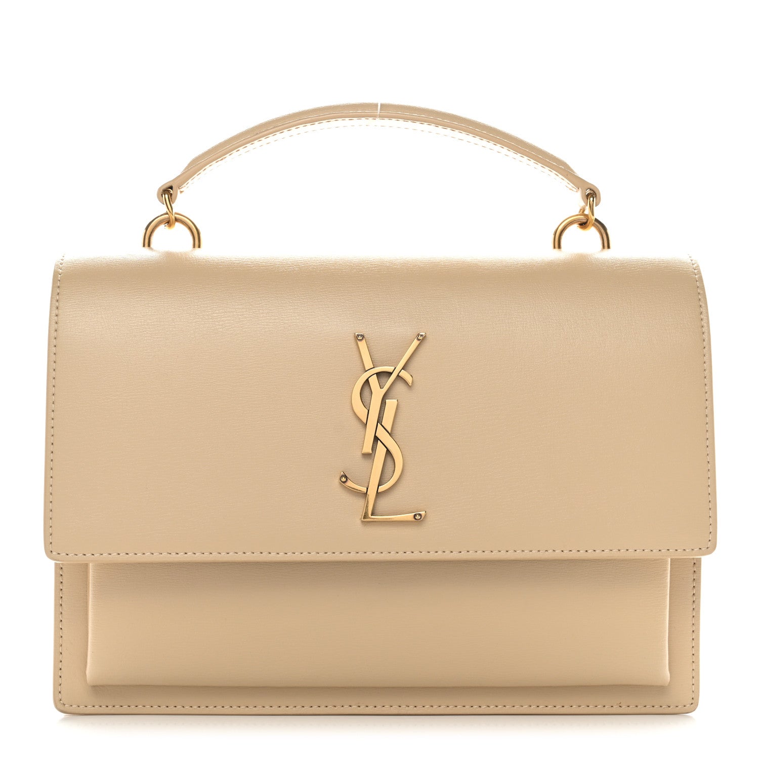 Saint Laurent Smooth Calfskin Medium Monogram Sunset Satchel Satchel Avorio 1 of 10