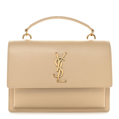 Saint Laurent Smooth Calfskin Medium Monogram Sunset Satchel Satchel Avorio 1 of 10