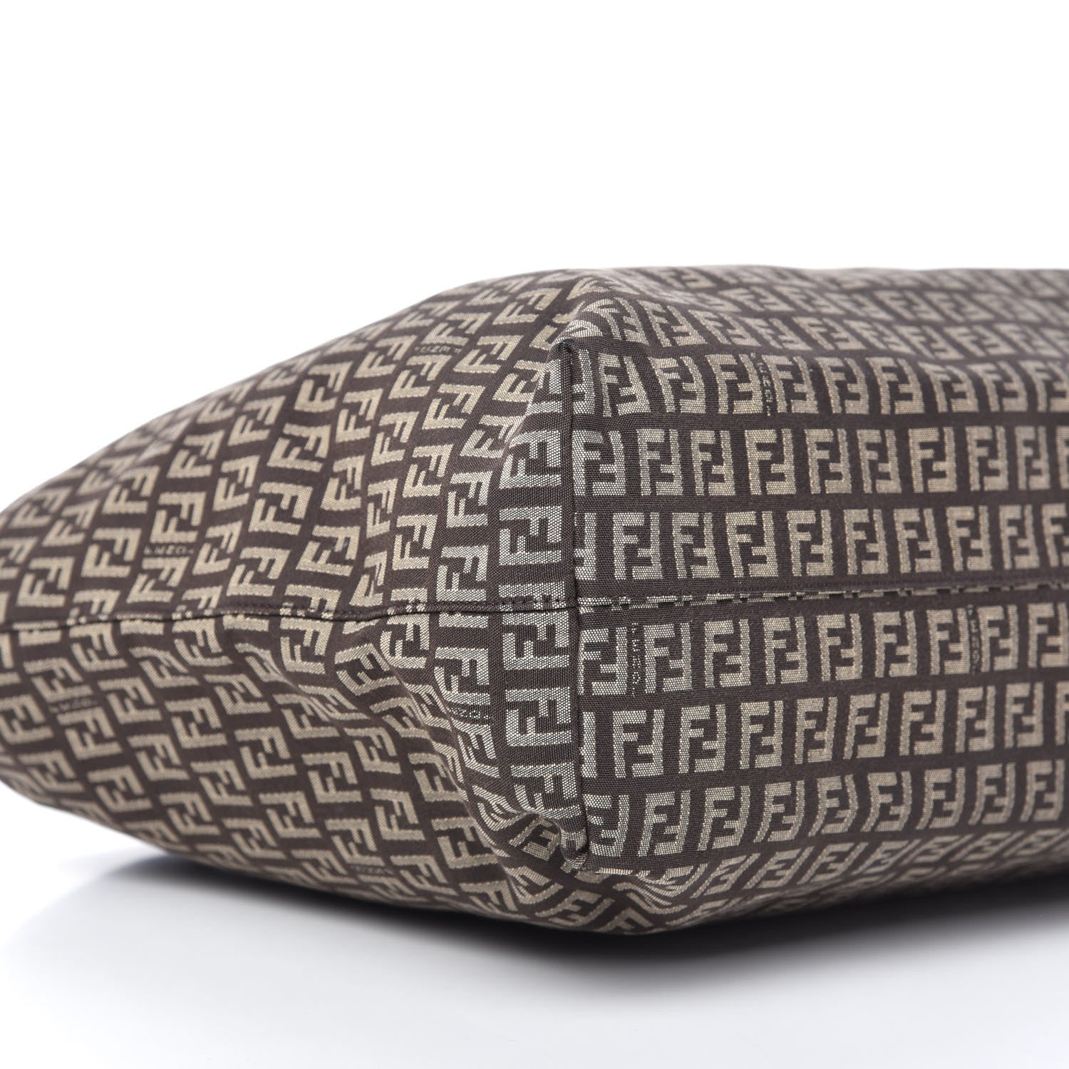 Fendi Zucchino Vitello Roll Tote Testa di Moro Beige 6 of 10
