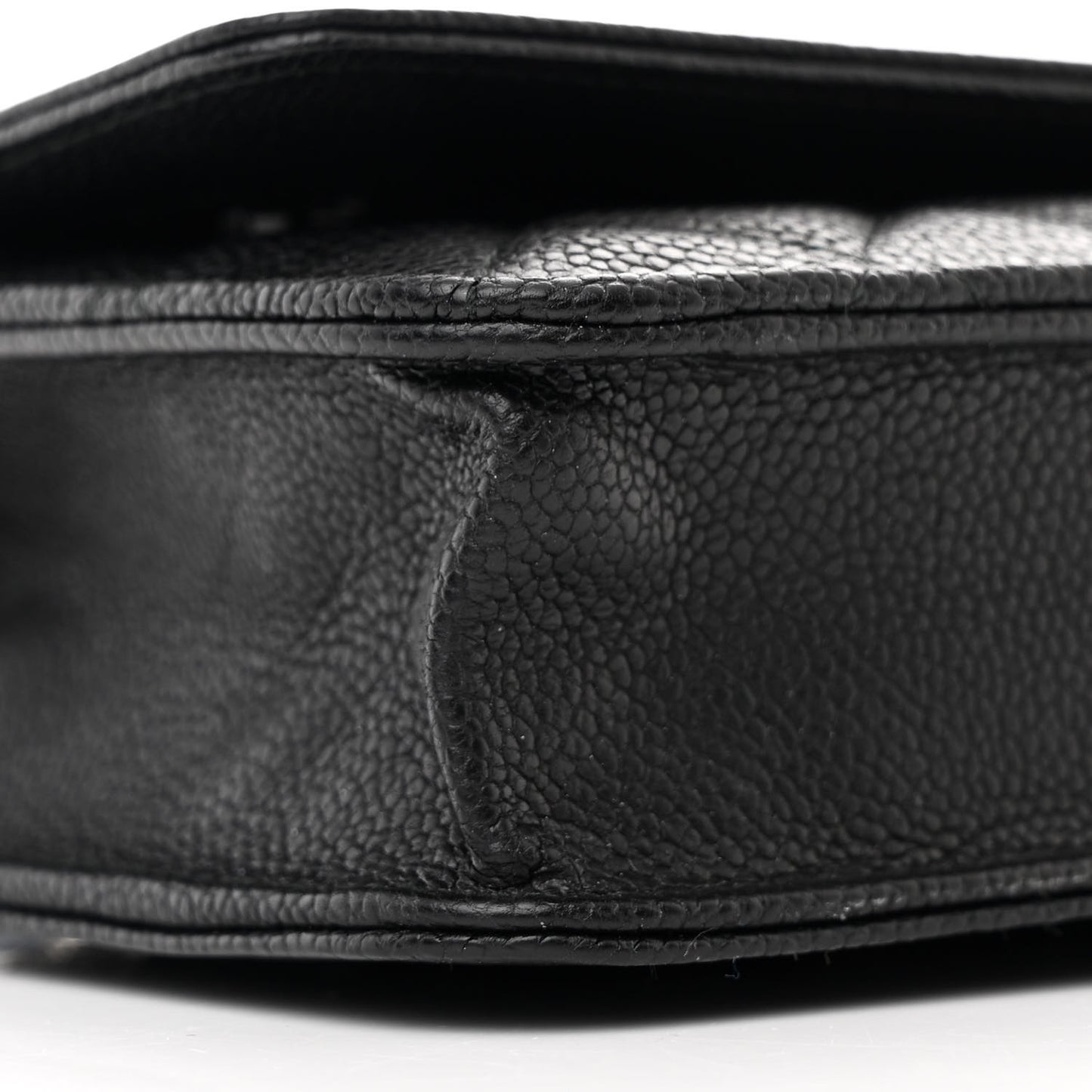 Caviar Quilted Boy Wallet On Chain WOC Black