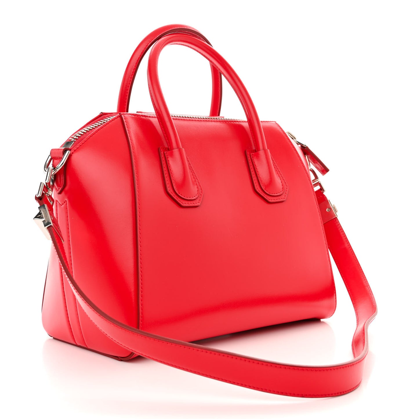 Shiny Lord Calfskin Small Antigona Medium Red