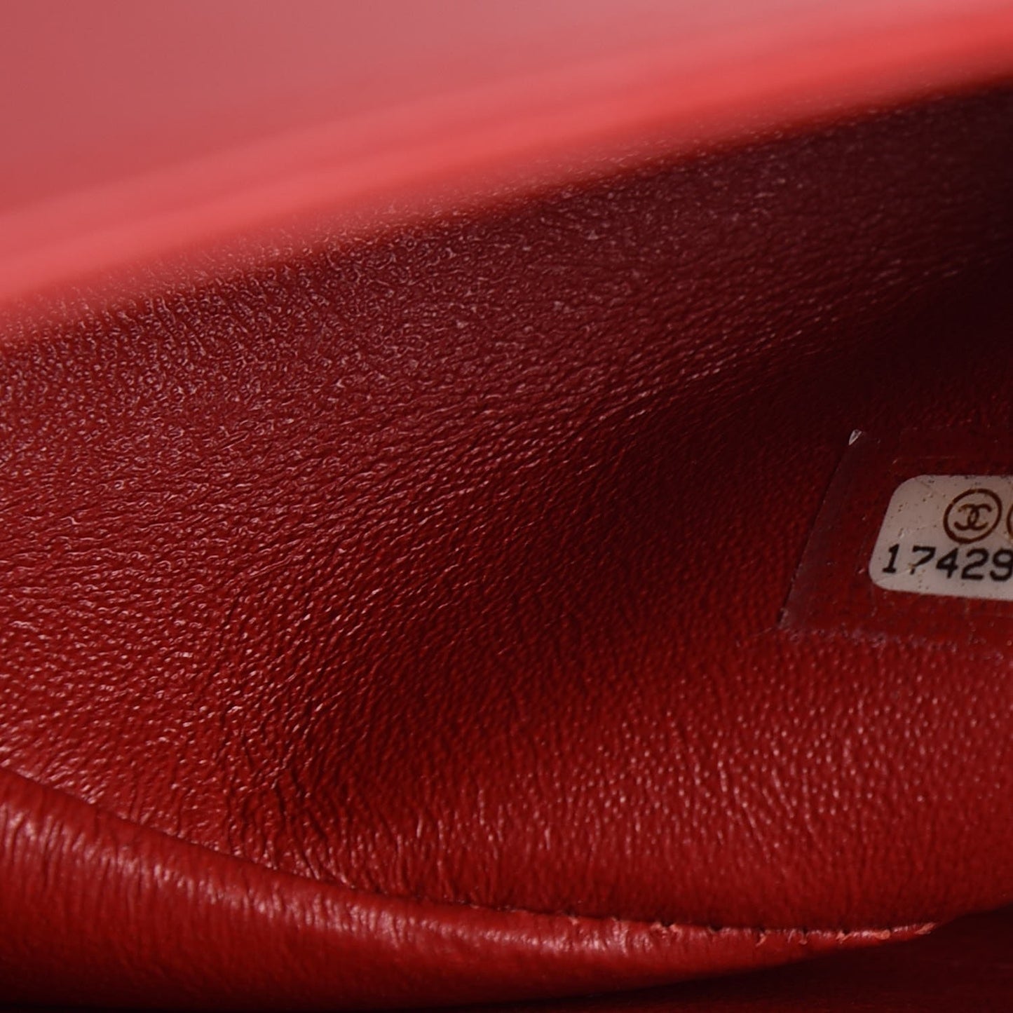 Lambskin Quilted Jumbo Double Flap Red