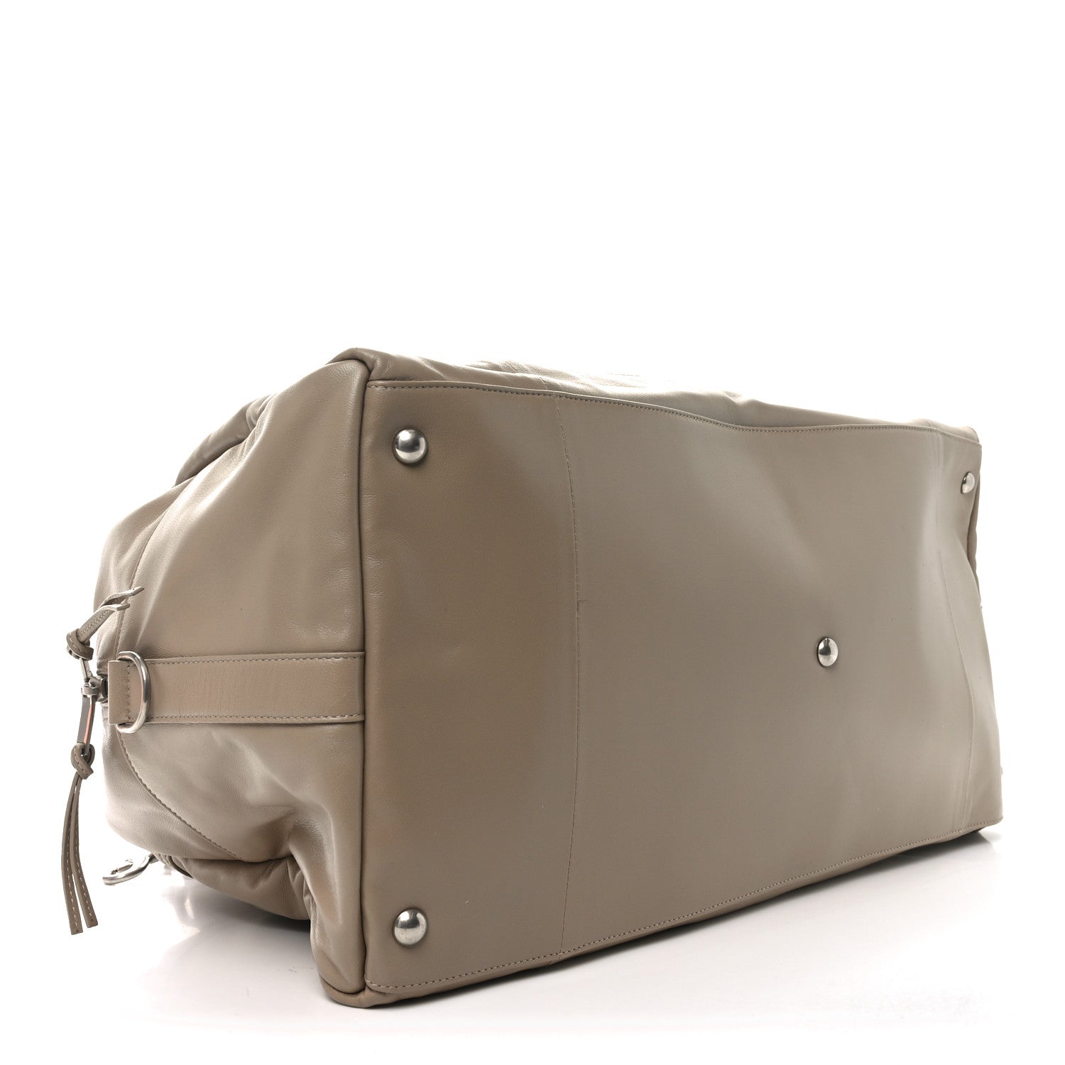 Saint Laurent Lambskin Embossed Logo Holdall Bag Beige 4 of 10