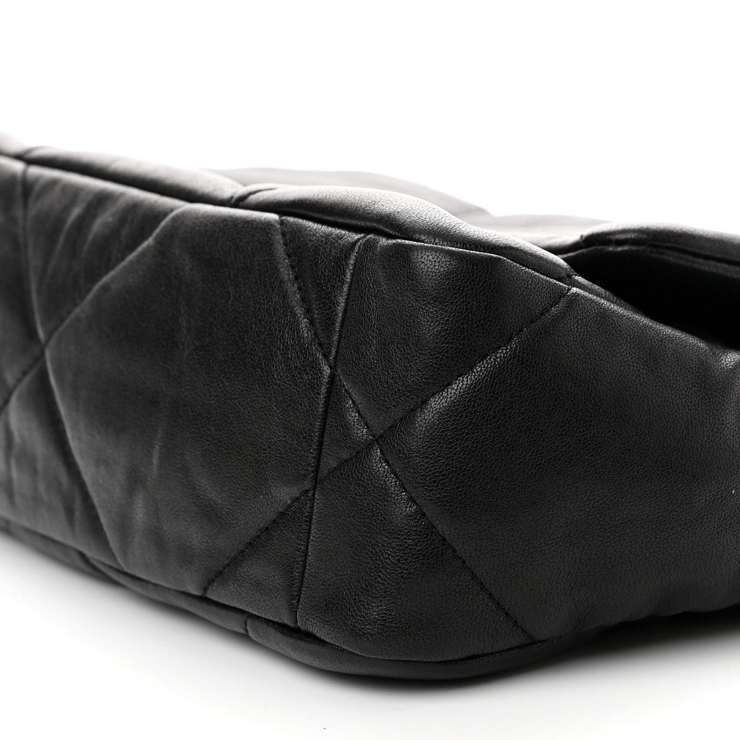 Chanel Shiny Goatskin Quilted Medium Chanel 19 Flap Black 9 of 9